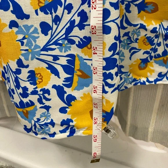 NWT Blue‎ Yellow Floral Sleeveless Halter Sundress Maxi Adjustable 3X (22/24) - Picture 5 of 16